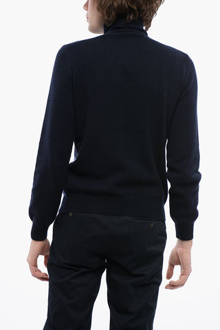 Maglia a Collo Alto in Cashmere con Motivo Multicolor
