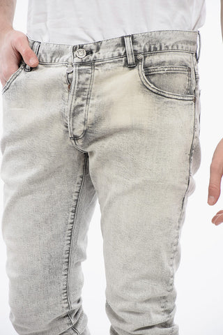 Jeans Slim Fit con Lavaggio Stone 14cm