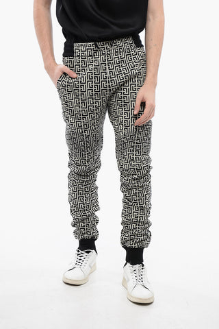 Double Jersey Biker Sweatpants with Monogram Motif