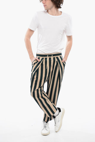 Pantaloni Tapered Fit a 1 Pince con Motivo a Righe Balanced