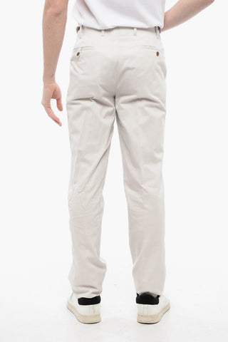 Cotton and Cashmere-blended Pants