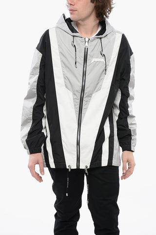 Giacca a Vento MULTICUTS in Nylon con Motivo Color Block