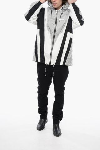 Giacca a Vento MULTICUTS in Nylon con Motivo Color Block