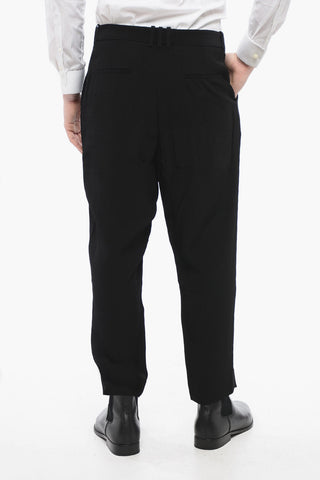 Single-pleated Tapered Fit Pants with Belt Loops