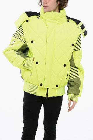 Gepolsterte Jacke NEON Mit Mesh-Details Und Abnehmbarer Kapuze