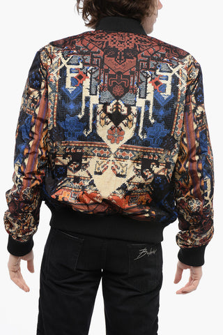 Reversible CARPET Nylon Bomber Jacket with Front Zip