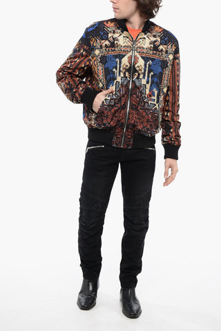 Reversible CARPET Nylon Bomber Jacket with Front Zip