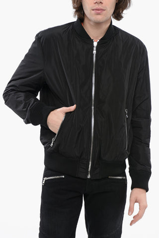 Reversible CARPET Nylon Bomber Jacket with Front Zip