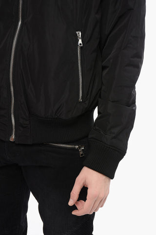 Reversible CARPET Nylon Bomber Jacket with Front Zip