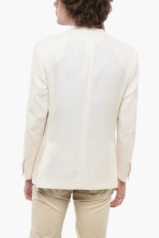 Double-breasted ACADEMY SOFT Jacquard Cotton Blend Blazer