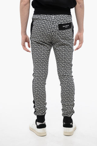 Joggers Monogram in Cotone Garzato con Polsini