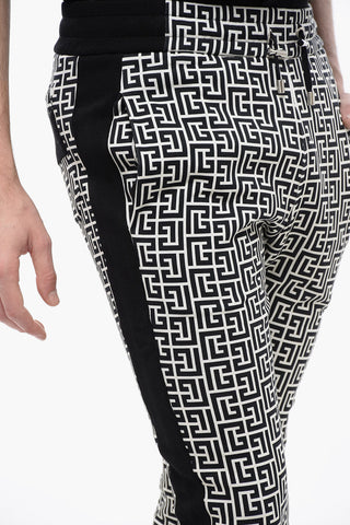 Joggers Monogram in Cotone Garzato con Polsini