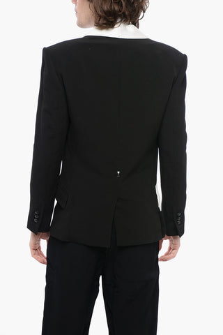 Blazer DECONSTRUCTED in Doppio Tessuto con Rever a Scialle