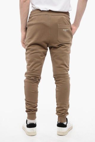 Brushed Cotton Biker Sweatpants with Cuffs