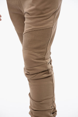 Brushed Cotton Biker Sweatpants with Cuffs