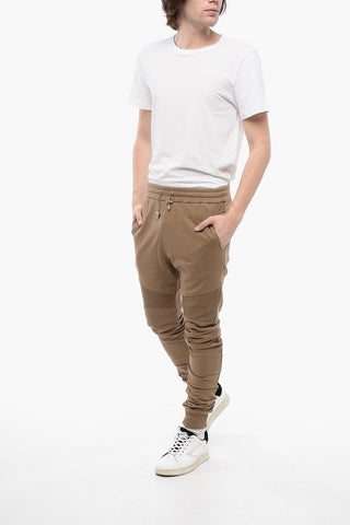Brushed Cotton Biker Sweatpants with Cuffs