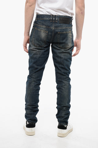 Slim Fit Stone Washed Denims 15cm