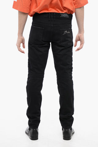 Slim Fit Biker Denims with Belt Loops 17cm