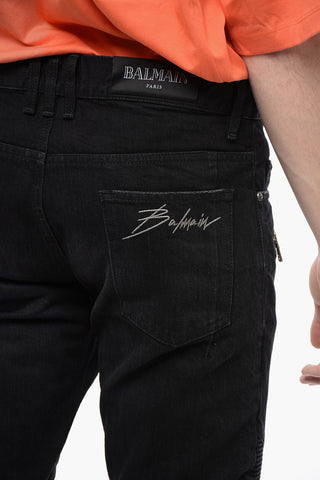 Slim Fit Biker Denims with Belt Loops 17cm