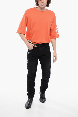 Slim Fit Biker Denims with Belt Loops 17cm