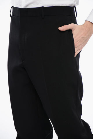 4-Taschen-Hose aus Schurwolle mit verdecktem Verschluss