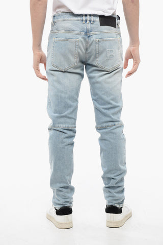 Biker-Jeans Tapered Fit Mit Heller Waschung 16cm