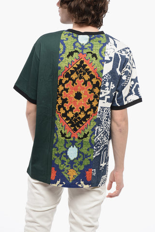 Printed Cotton PIXEL Crew Neck T-Shirt