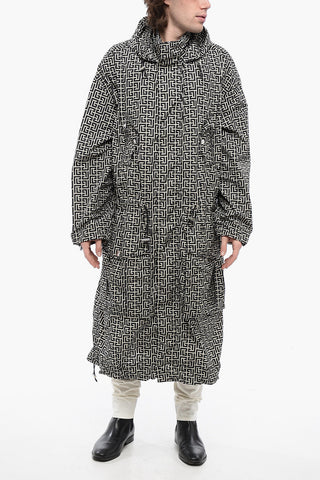 Nylon Parka Fit Windbreaker with Monogram Motif