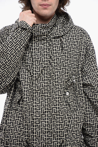 Nylon Parka Fit Windbreaker with Monogram Motif