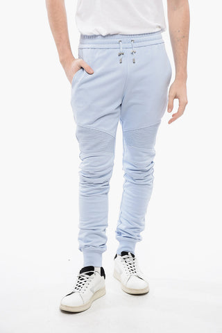 Joggers Biker in Cotone Garzato con Polsini