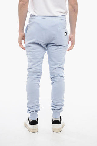 Joggers Biker in Cotone Garzato con Polsini