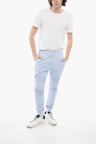 Joggers Biker in Cotone Garzato con Polsini