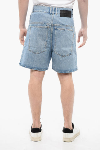 5-Pocketed Light Wash Denim Shorts