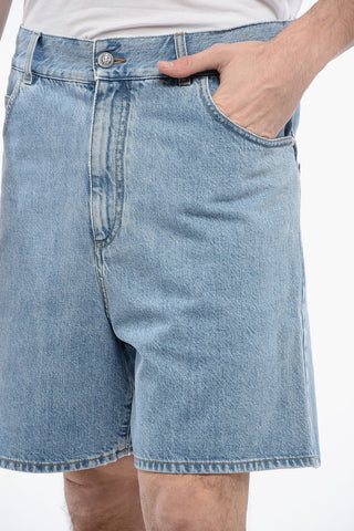 5-Pocketed Light Wash Denim Shorts