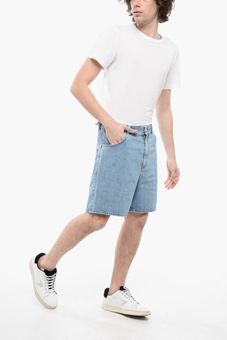 5-Pocketed Light Wash Denim Shorts
