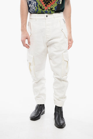 Tapered Fit Denim Cargo Pants
