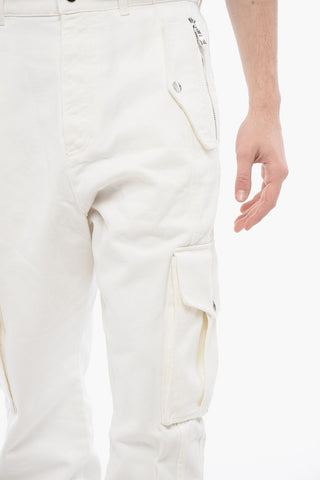 Tapered Fit Denim Cargo Pants