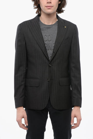 CC COLLECTION Giacca 3 Bottoni a Righe Due Spacchi Revers Classico