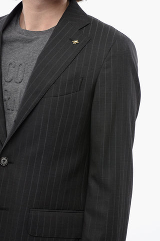CC COLLECTION Giacca 3 Bottoni a Righe Due Spacchi Revers Classico