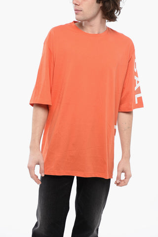 Cotton Oversized T-Shirt with Printed Logo