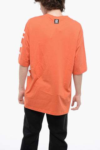 Cotton Oversized T-Shirt with Printed Logo