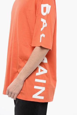 Cotton Oversized T-Shirt with Printed Logo