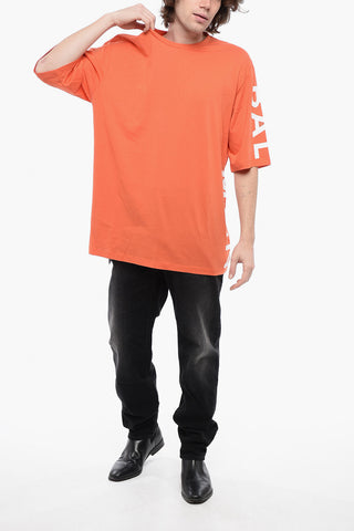 Cotton Oversized T-Shirt with Printed Logo