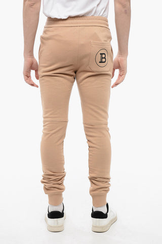 Brushed Cotton Biker Sweatpants with Cuffs