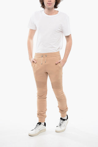 Brushed Cotton Biker Sweatpants with Cuffs