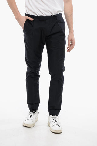 CC COLLECTION Cotton And Nylon Cuffed Hem Single Pleat Pants