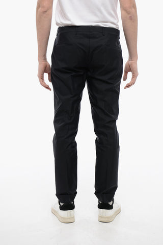 CC COLLECTION Cotton And Nylon Cuffed Hem Single Pleat Pants