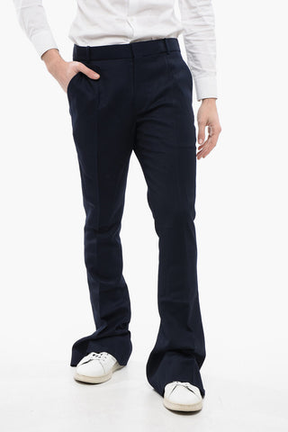 Twill Virgin Wool Flared Fit Pants