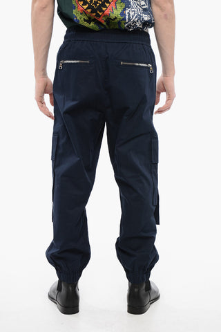Cotton Cargo Pants with Drawstringed Waist