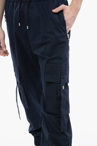 Cotton Cargo Pants with Drawstringed Waist